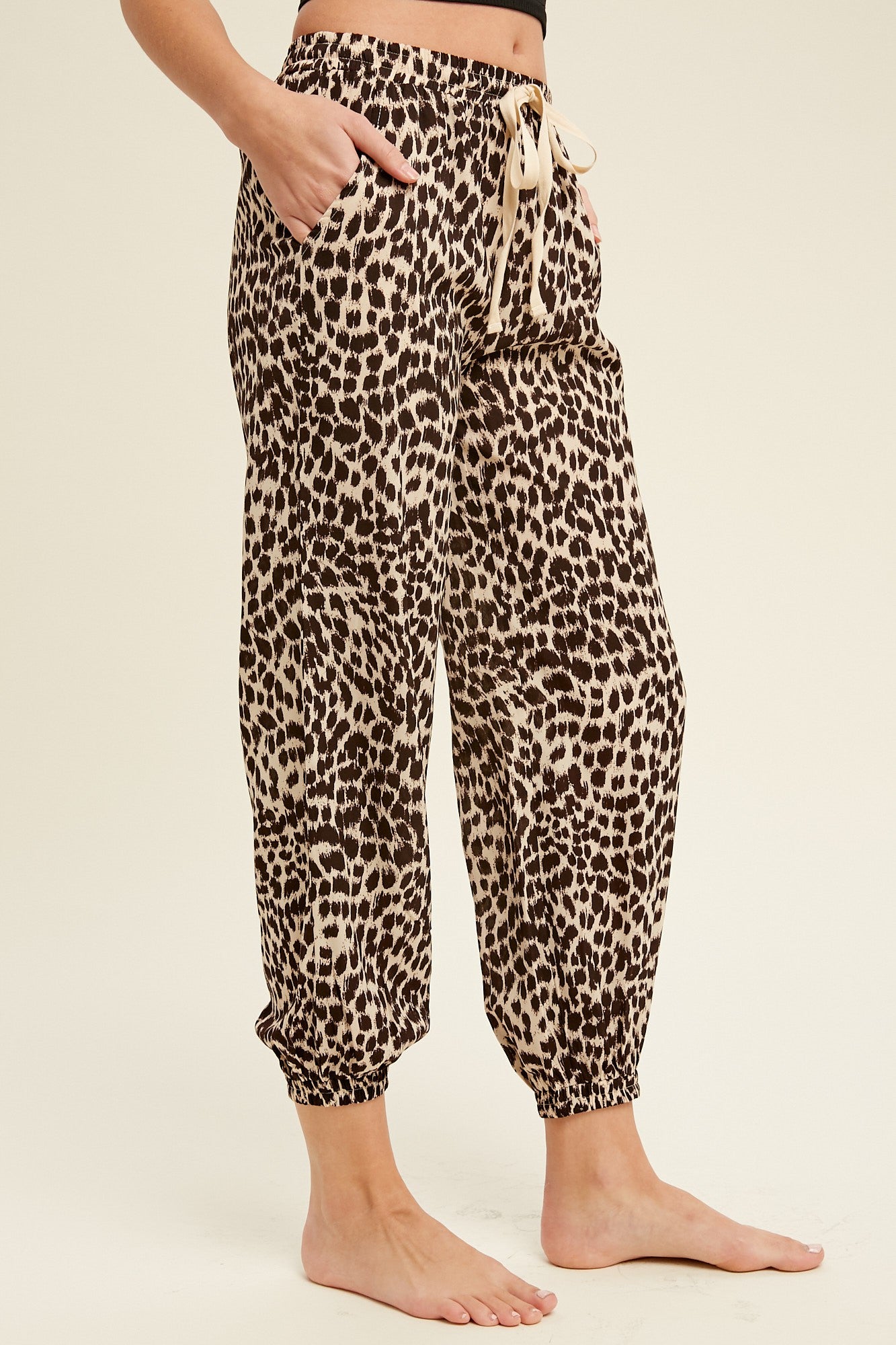 leopard joggers