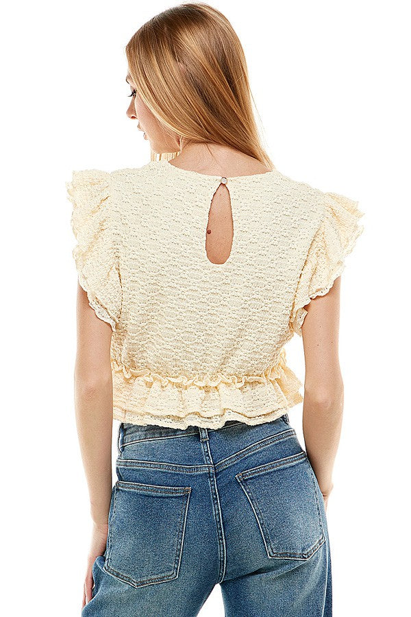 textured ivory top