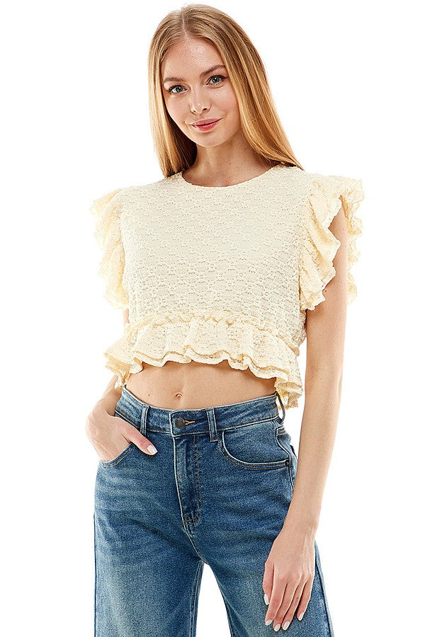 textured ivory top