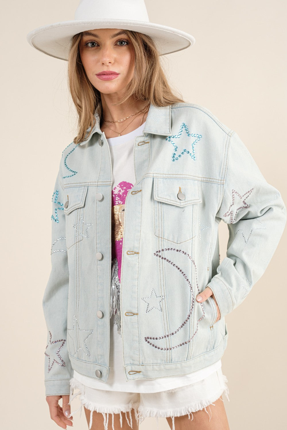 galaxy embellished jacket