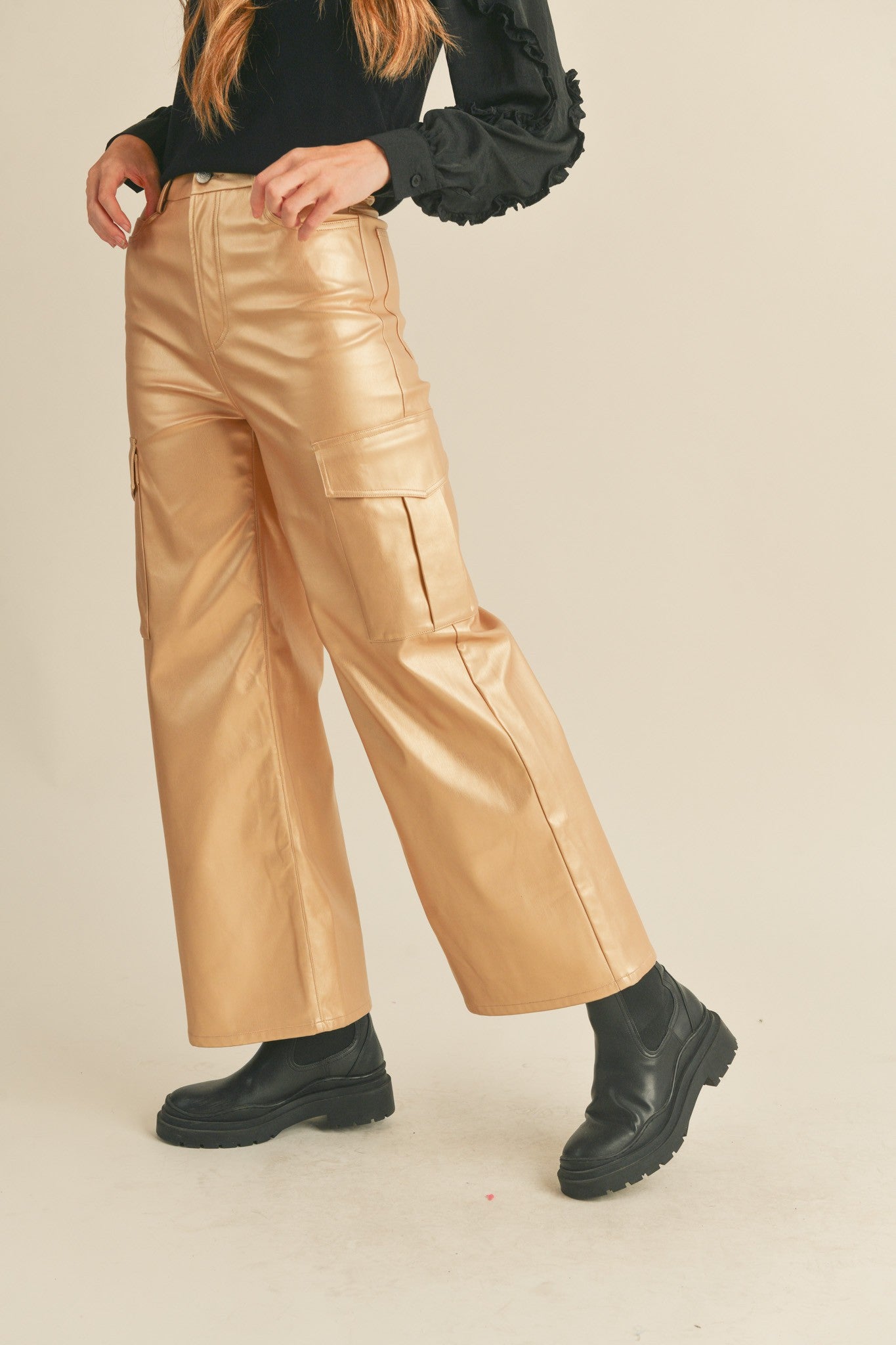 golden cargo pants