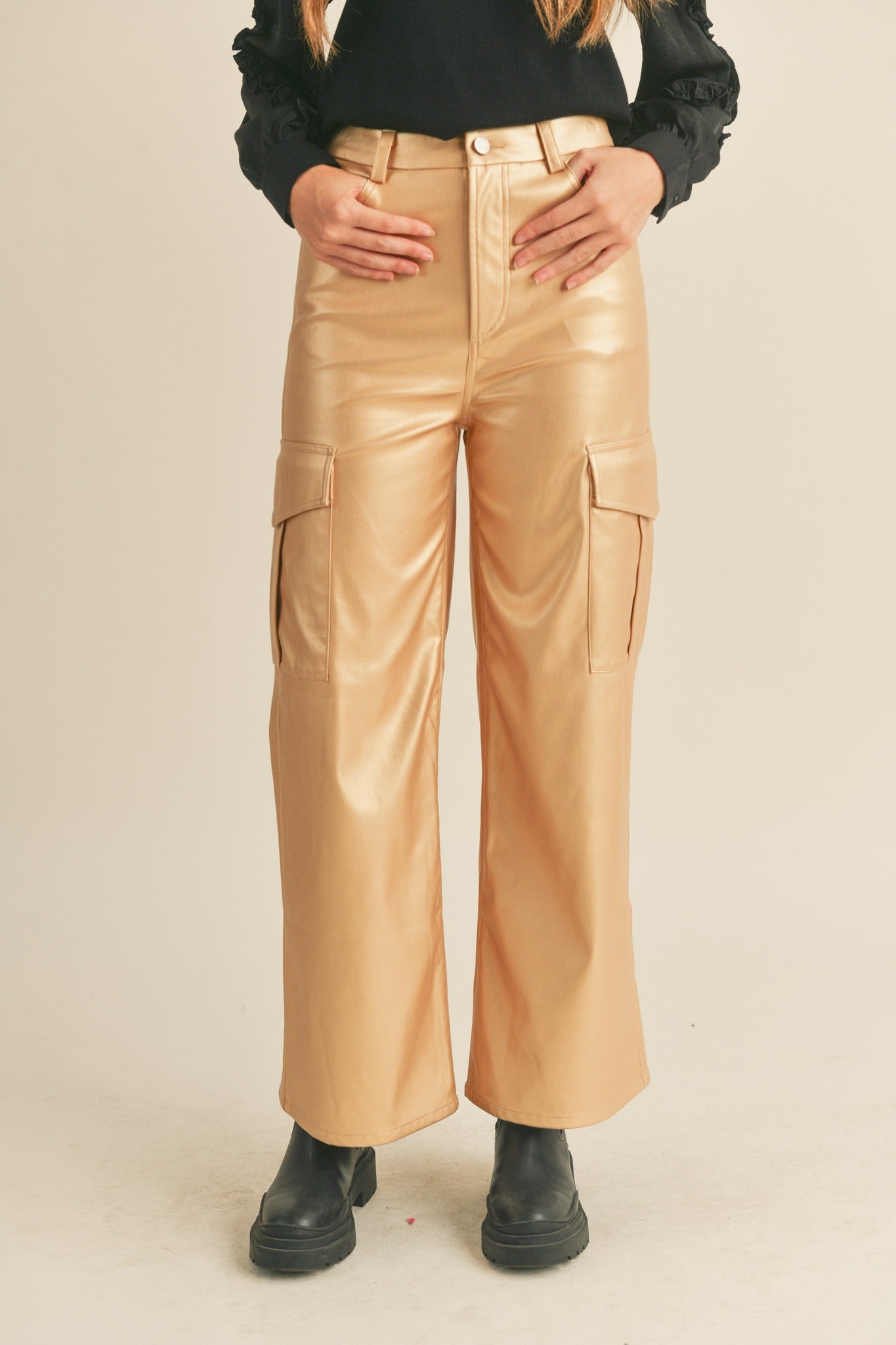 golden cargo pants