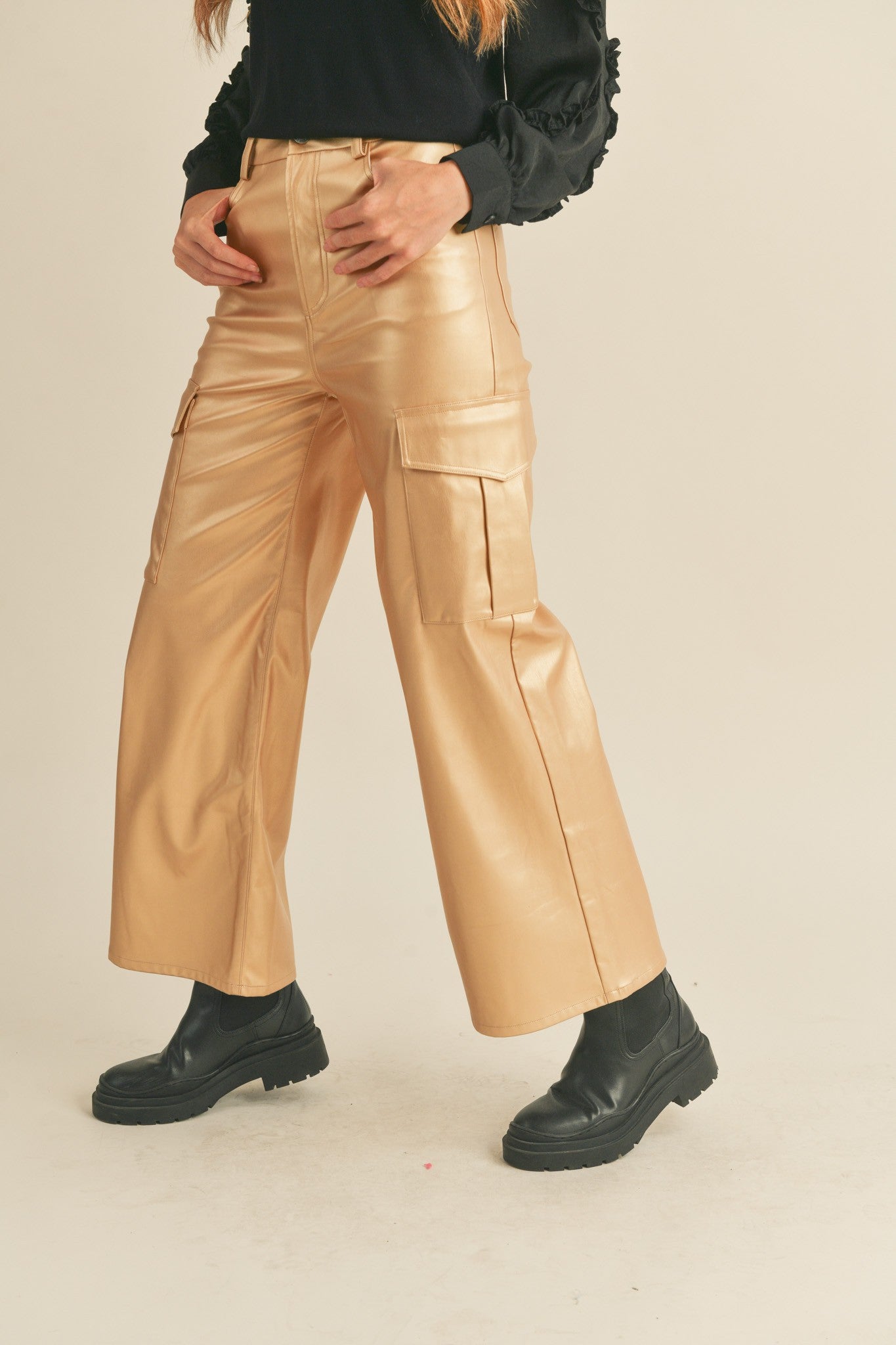 golden cargo pants
