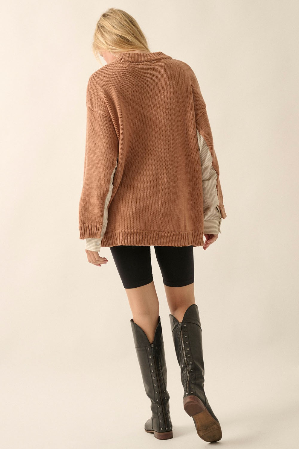 happy face oversized sweater