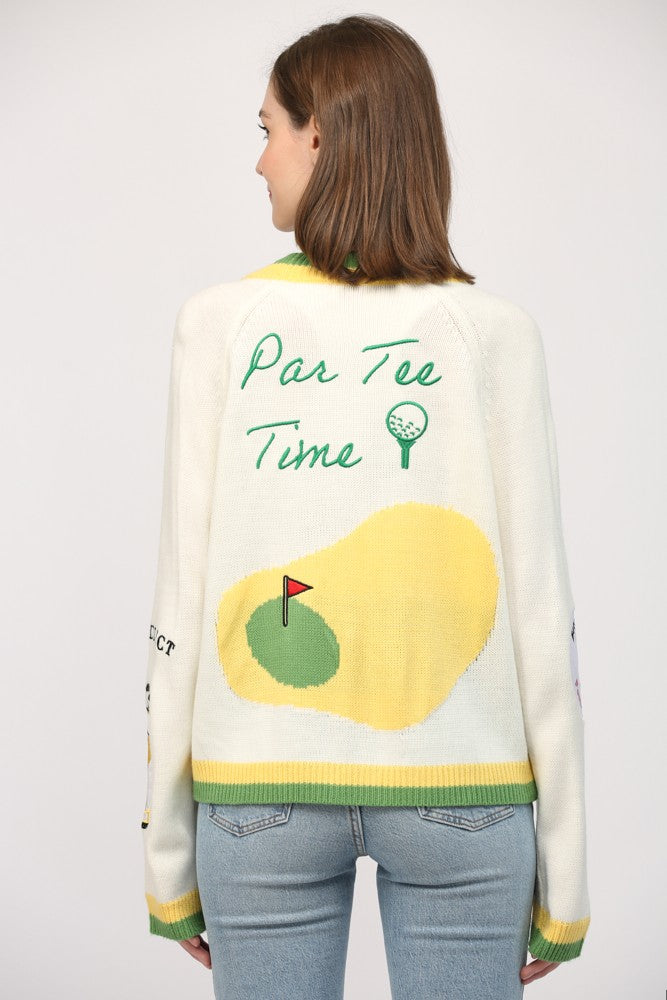 golf lover cardigan