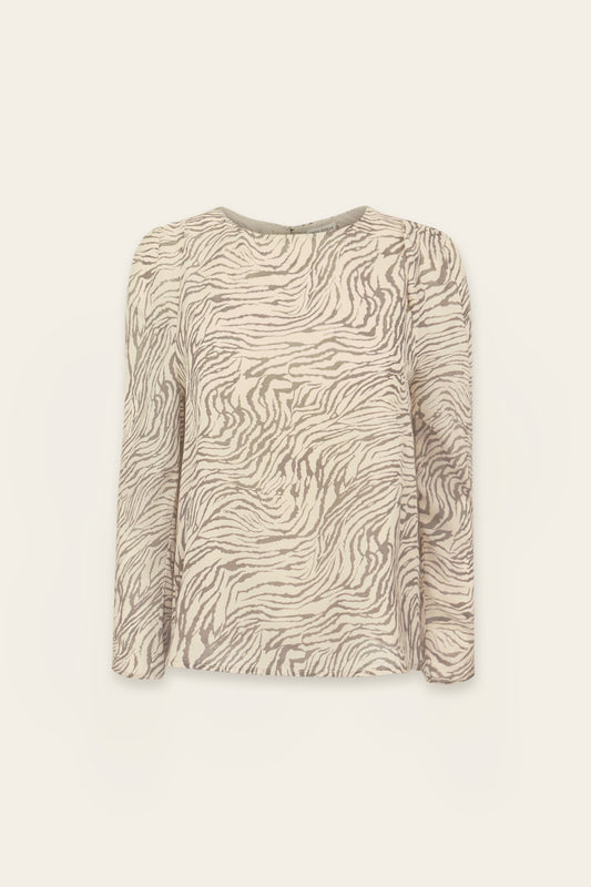zebra chiffon top