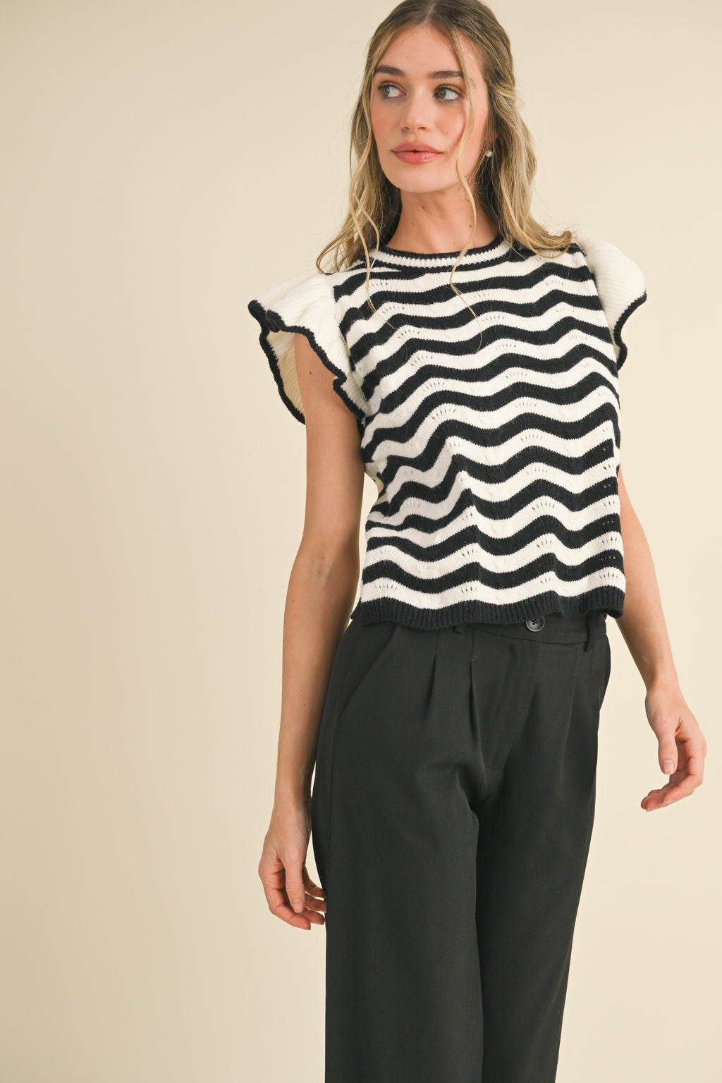 wave knit top