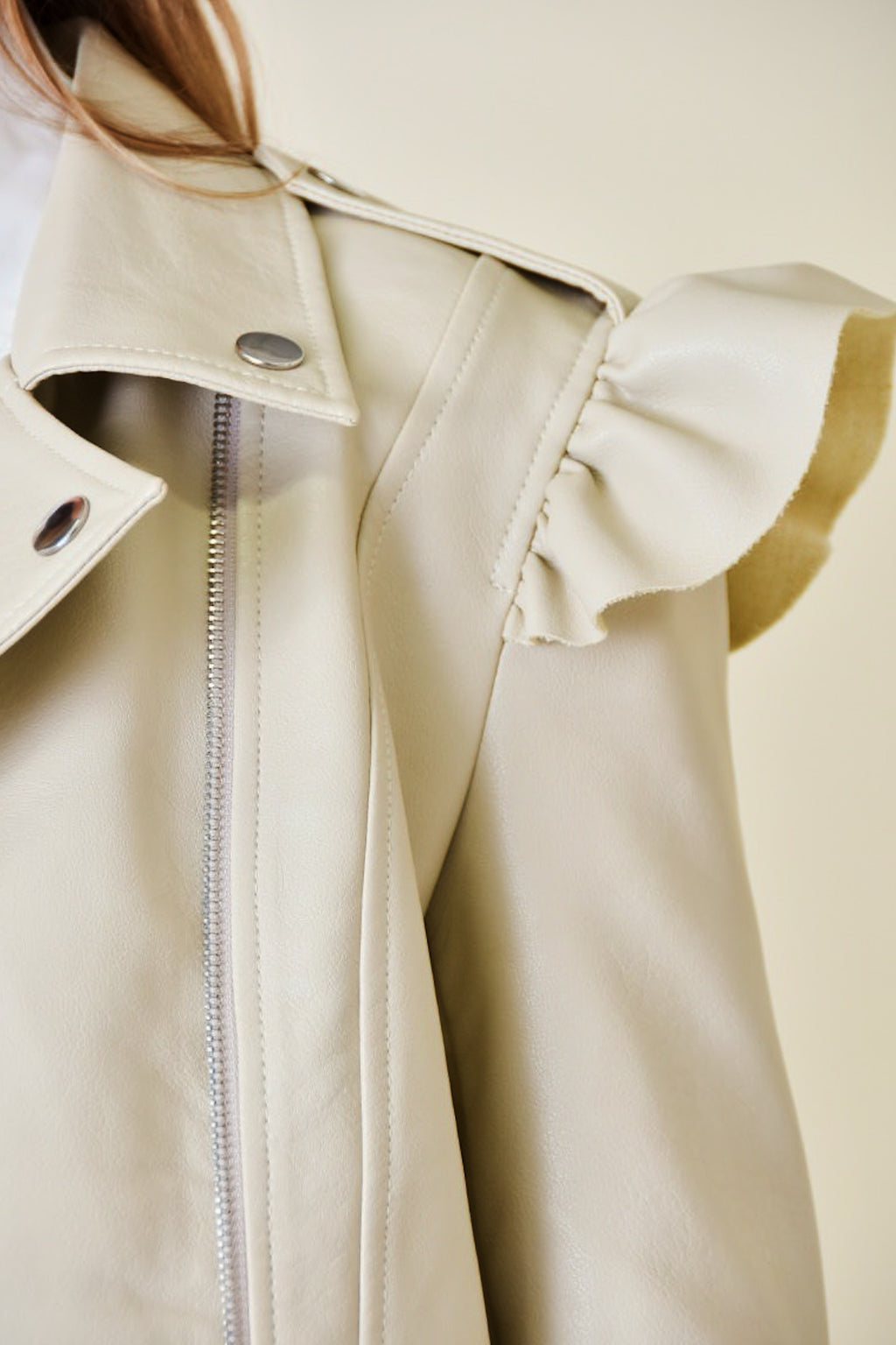 ruffle motto jacket