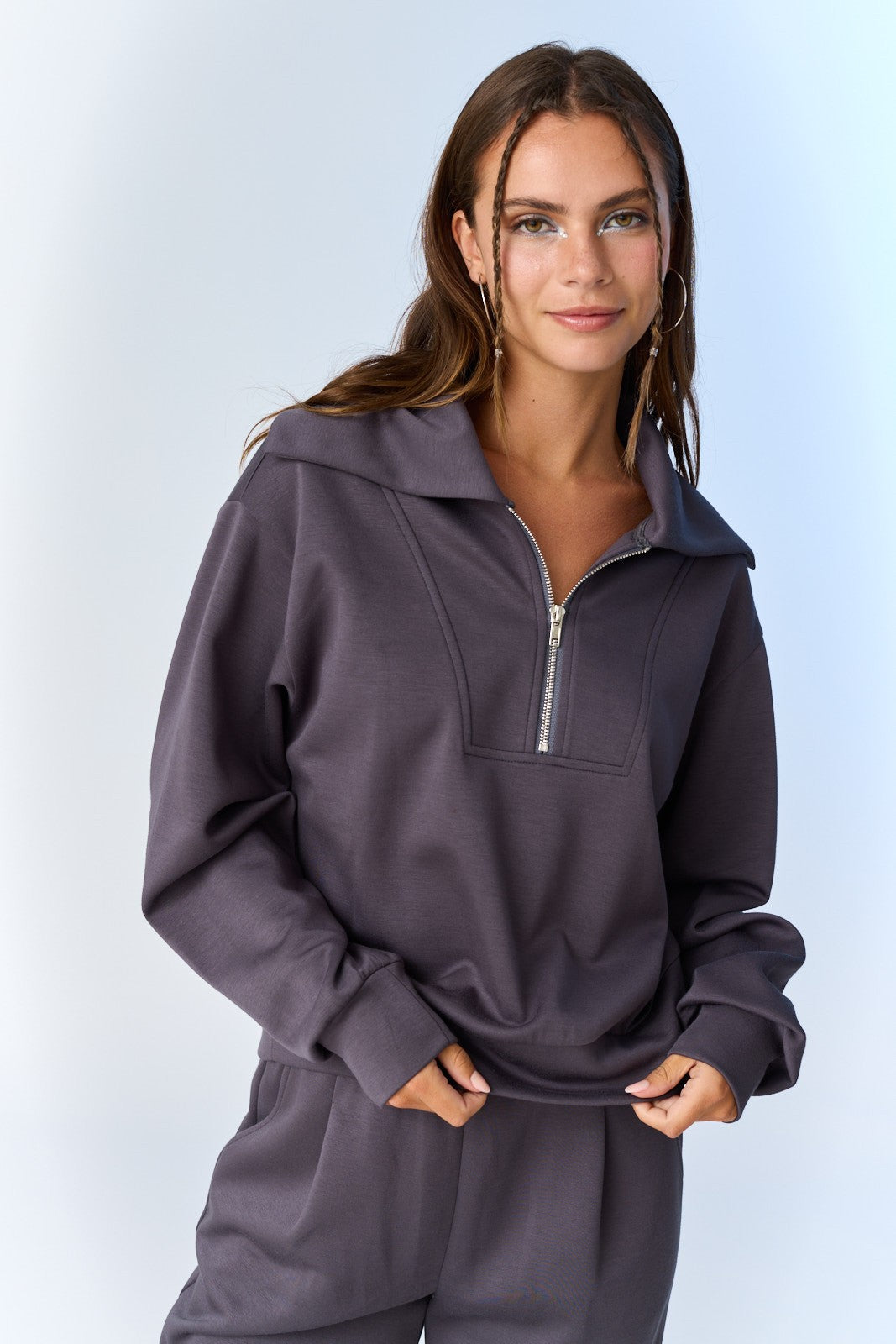 charcoal comfy suit
