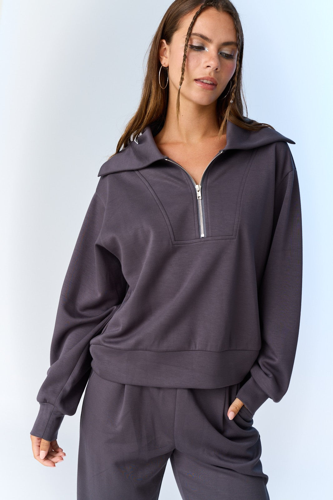 charcoal comfy suit