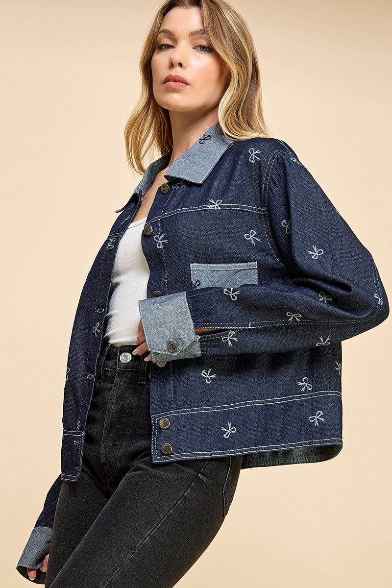 bows denim jackets