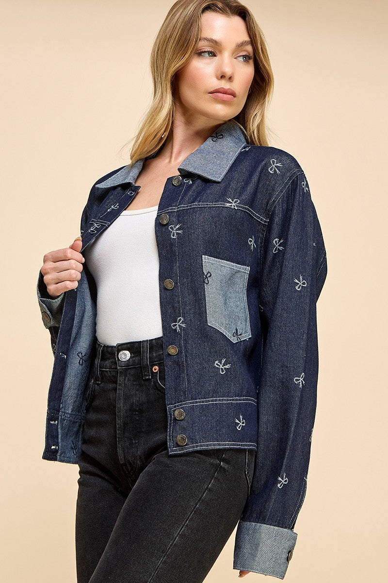 bows denim jackets