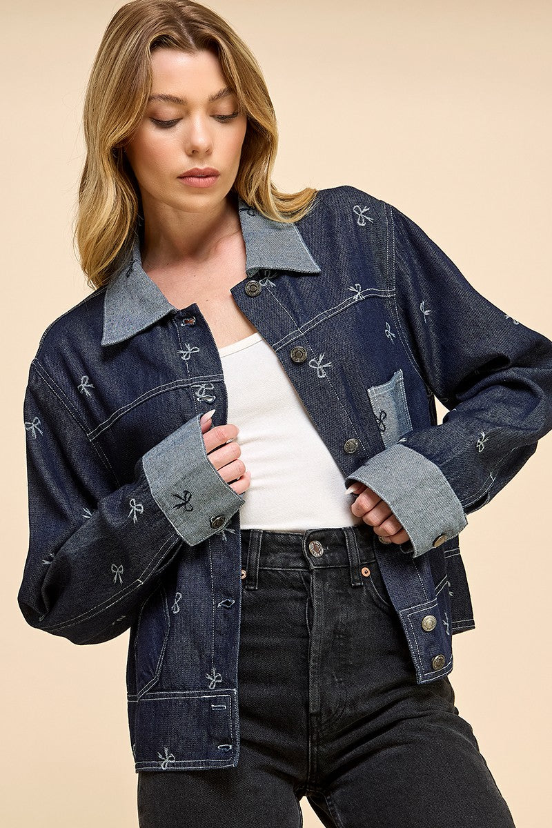bows denim jackets