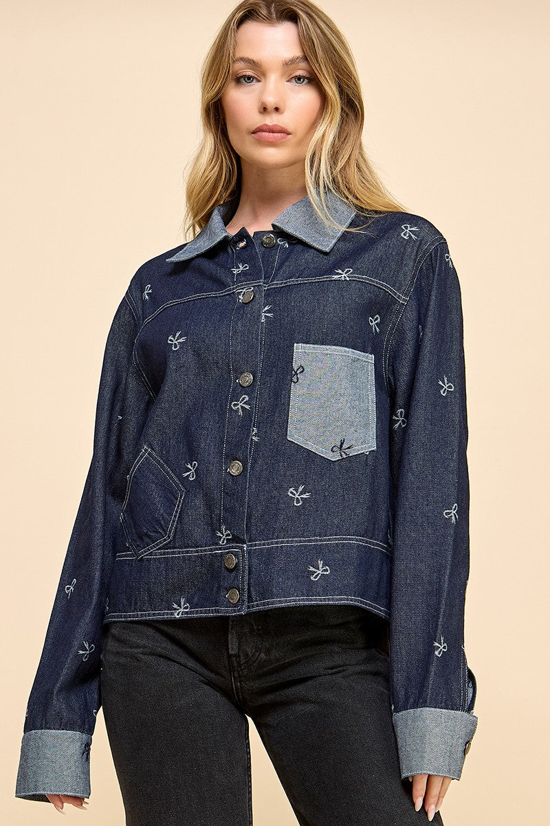 bows denim jackets