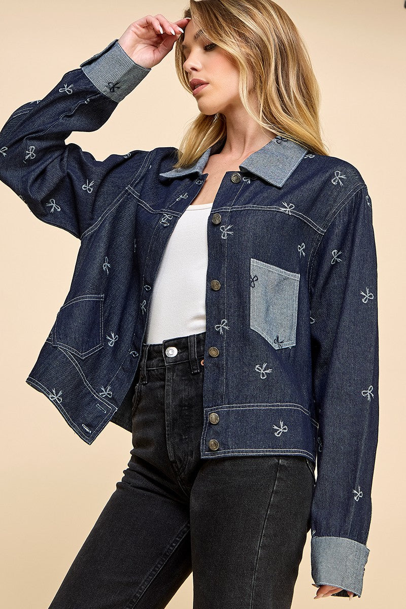 bows denim jackets