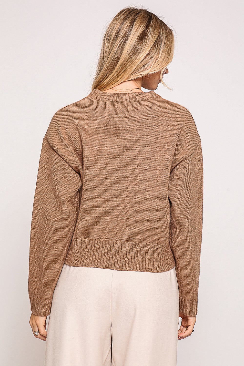 latte ribbon sweater