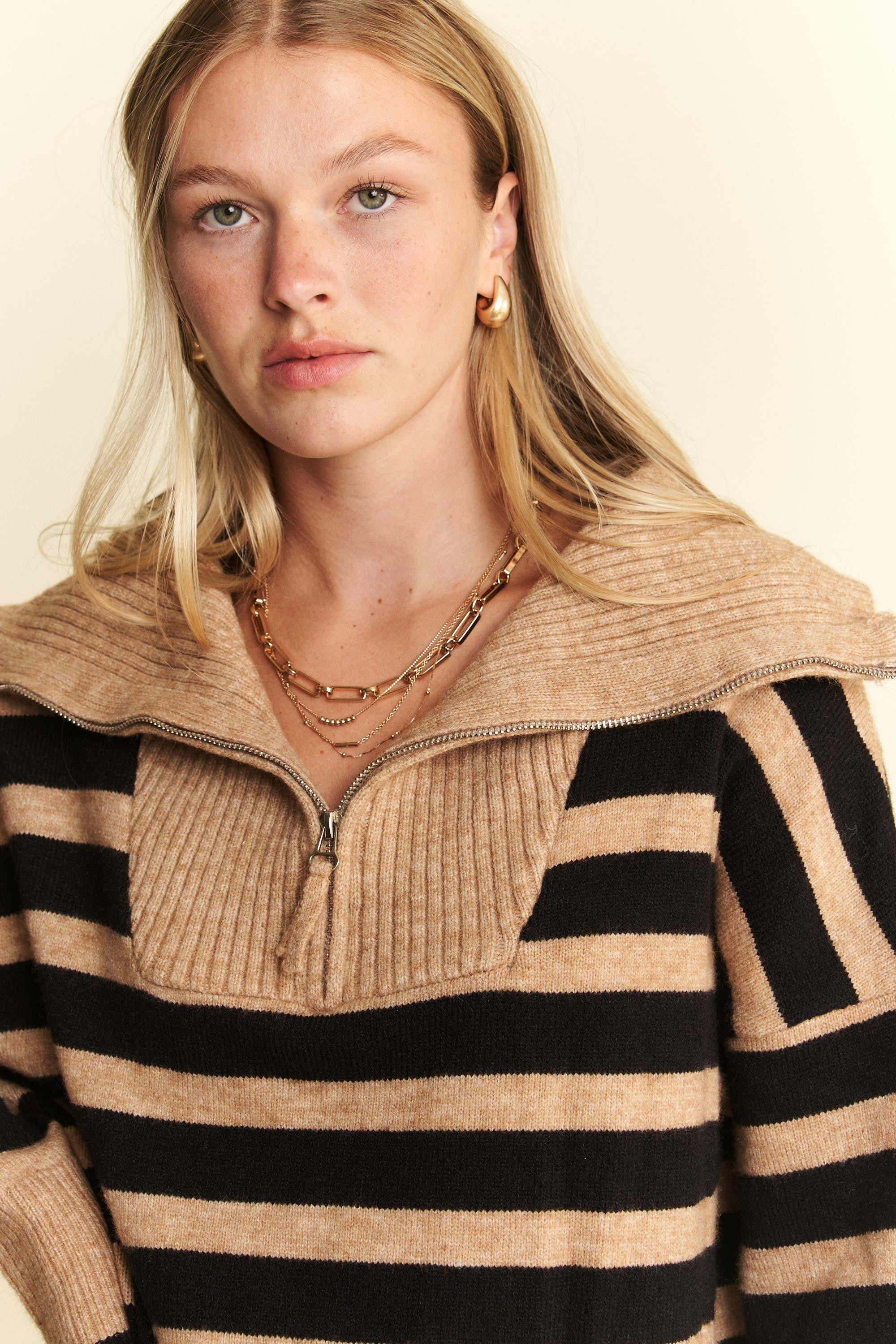 stripped knitted dress