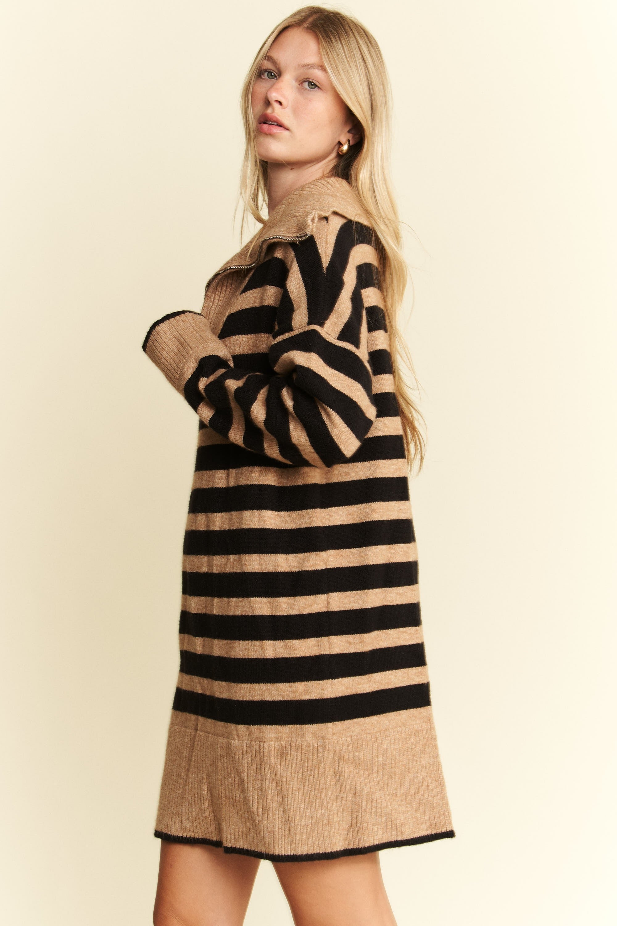 stripped knitted dress