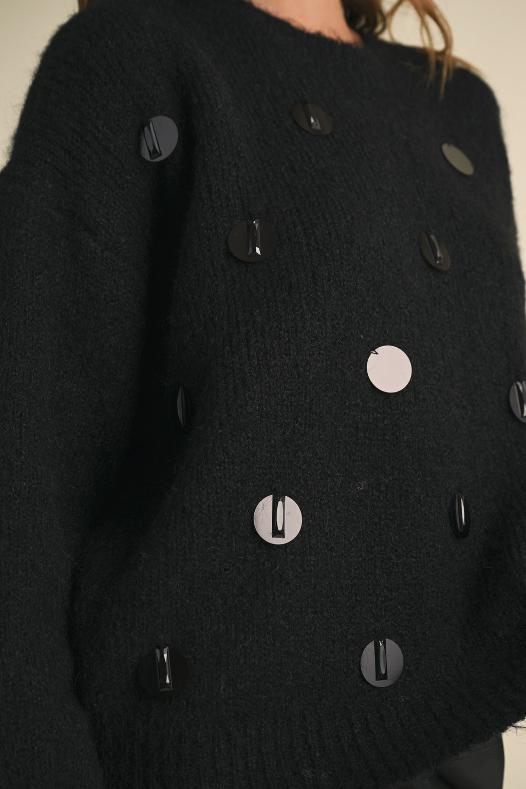 large sequin sweater