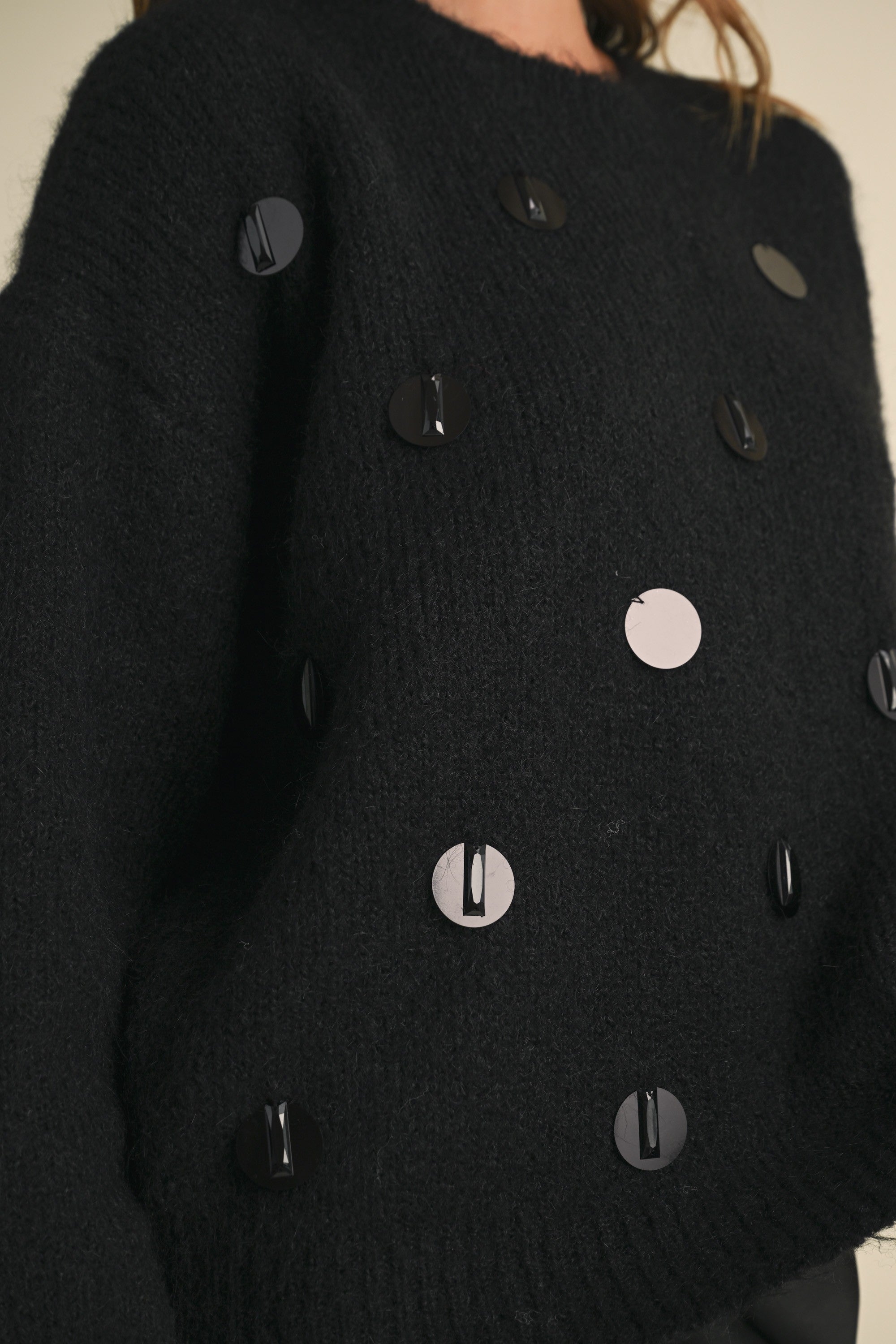 large sequin sweater