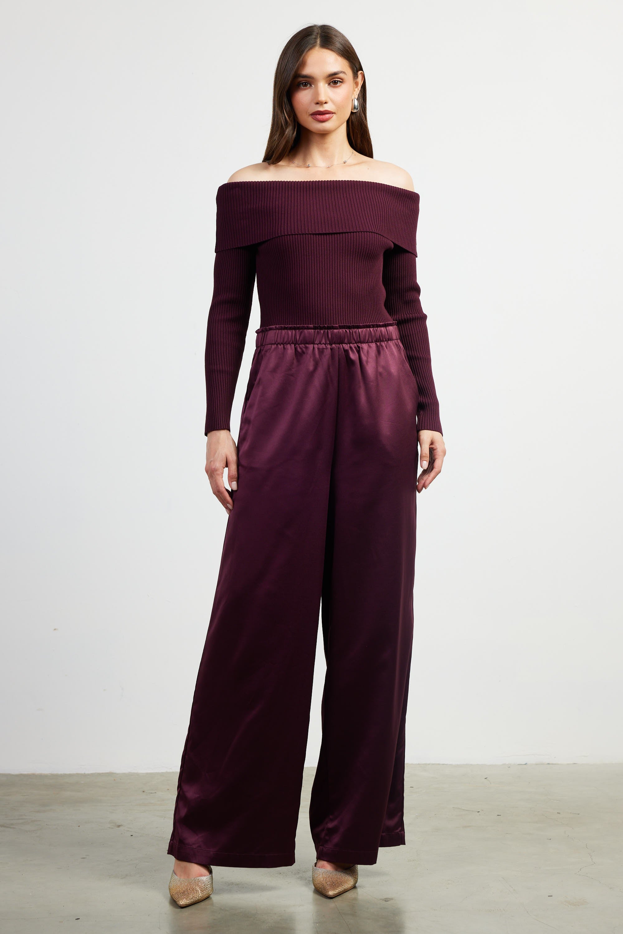 prune mixed media jumpsuit