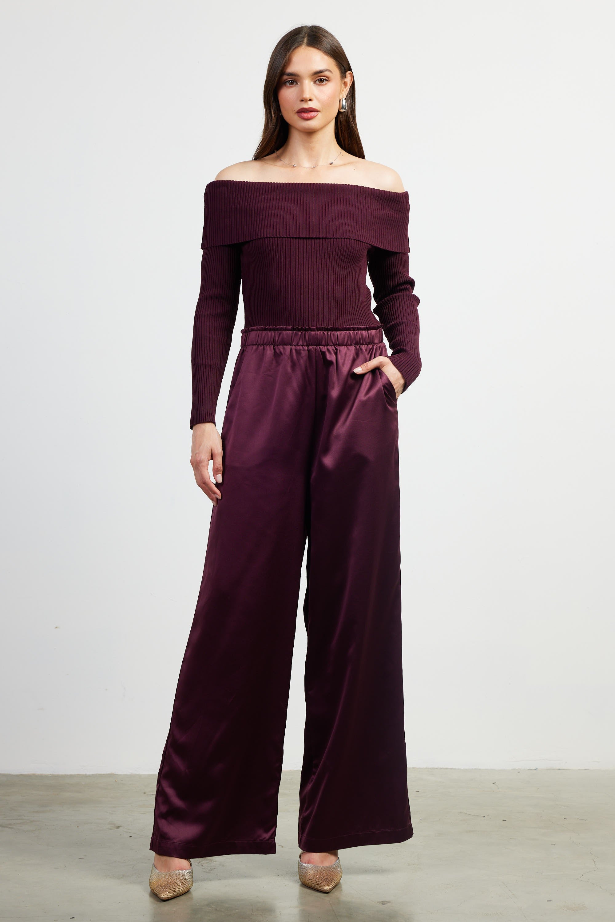 prune mixed media jumpsuit