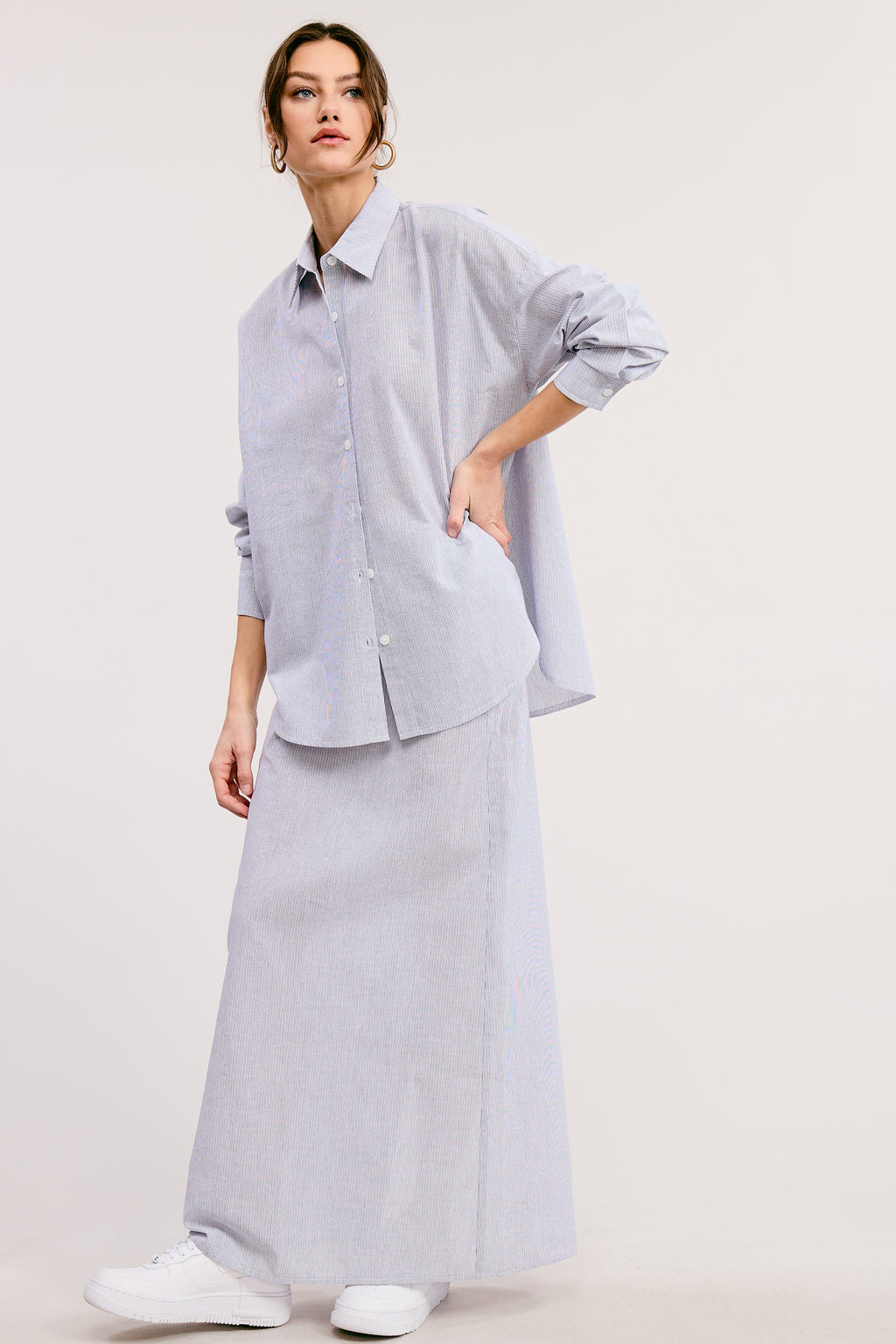 button down maxi set