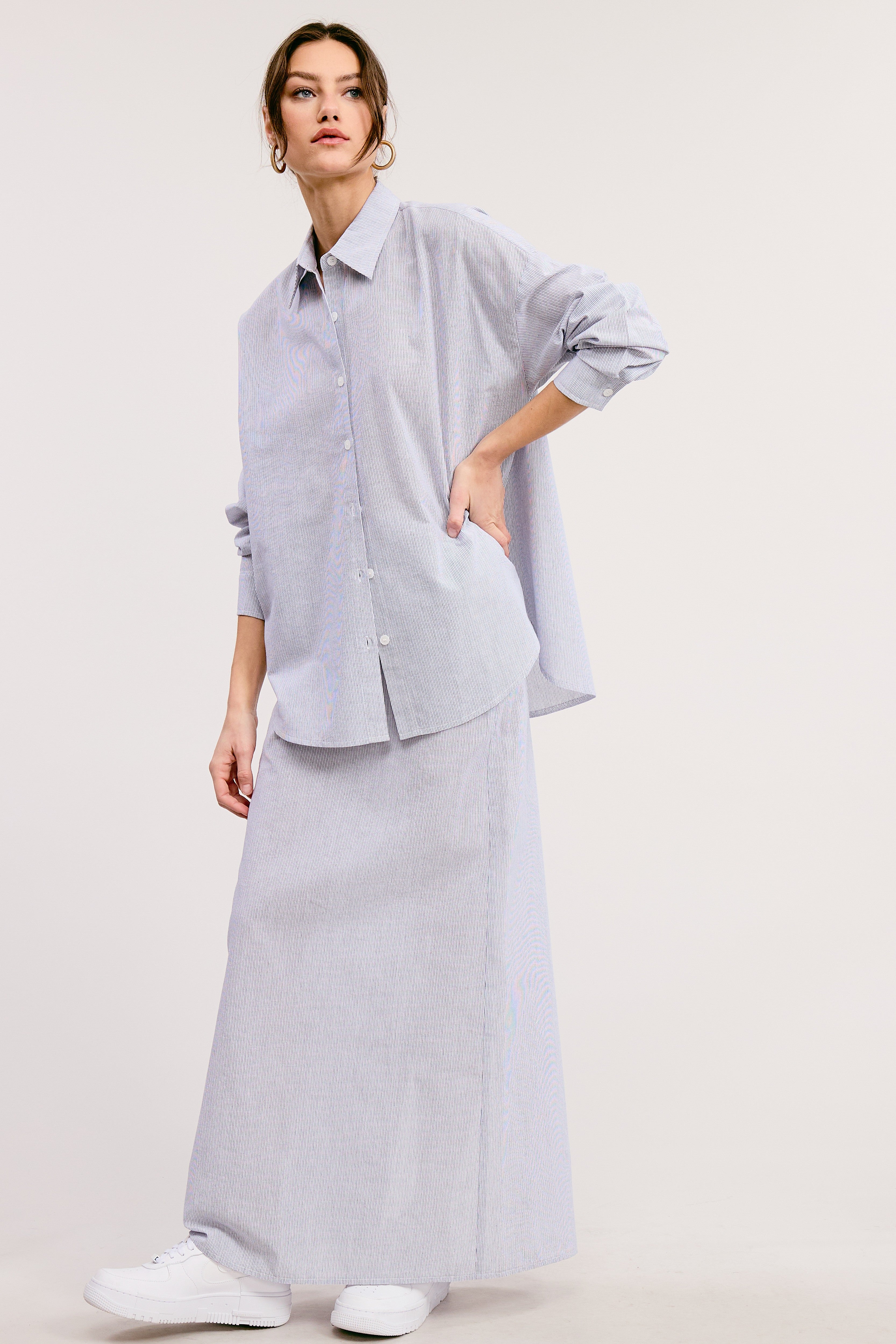 button down maxi set