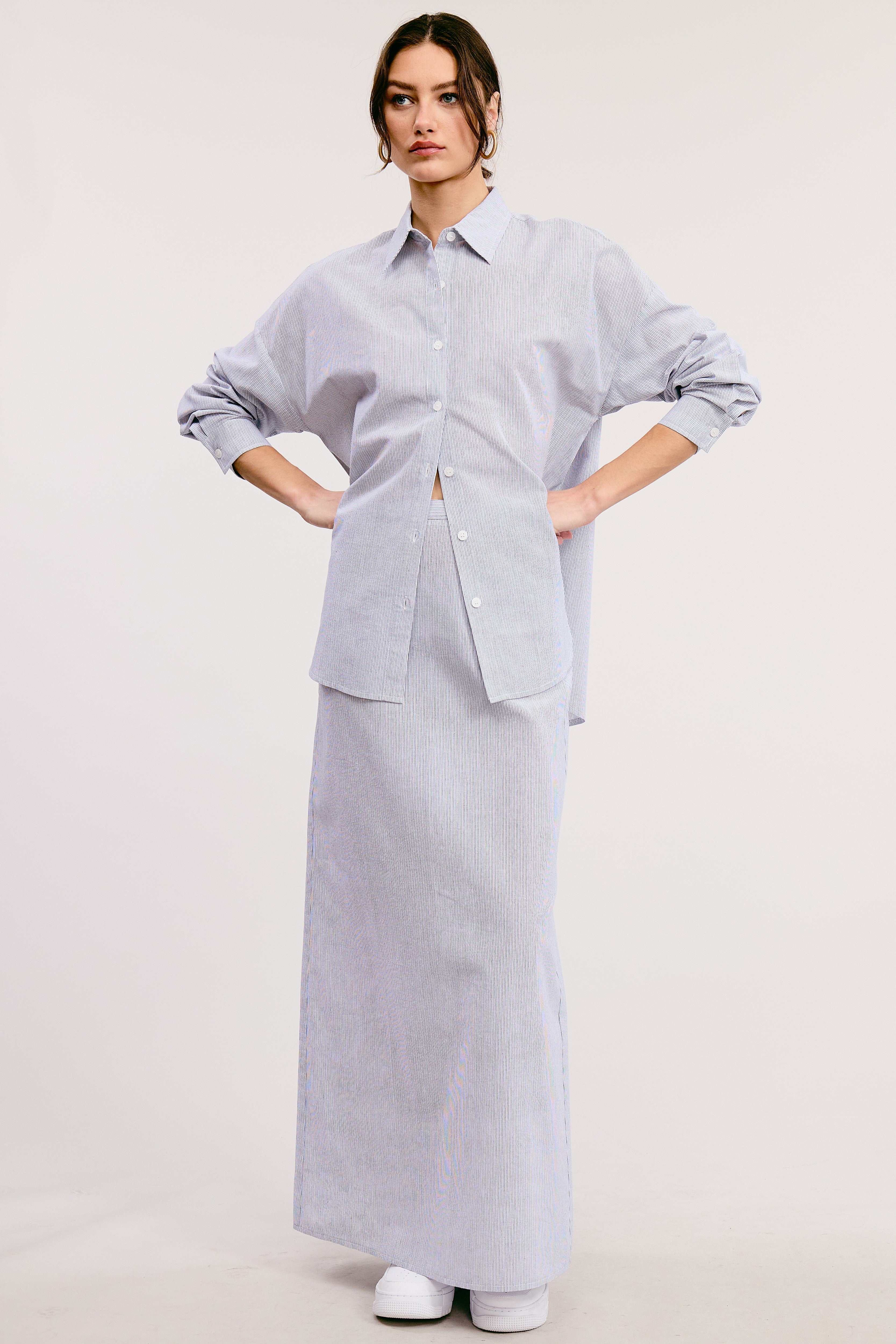 button down maxi set
