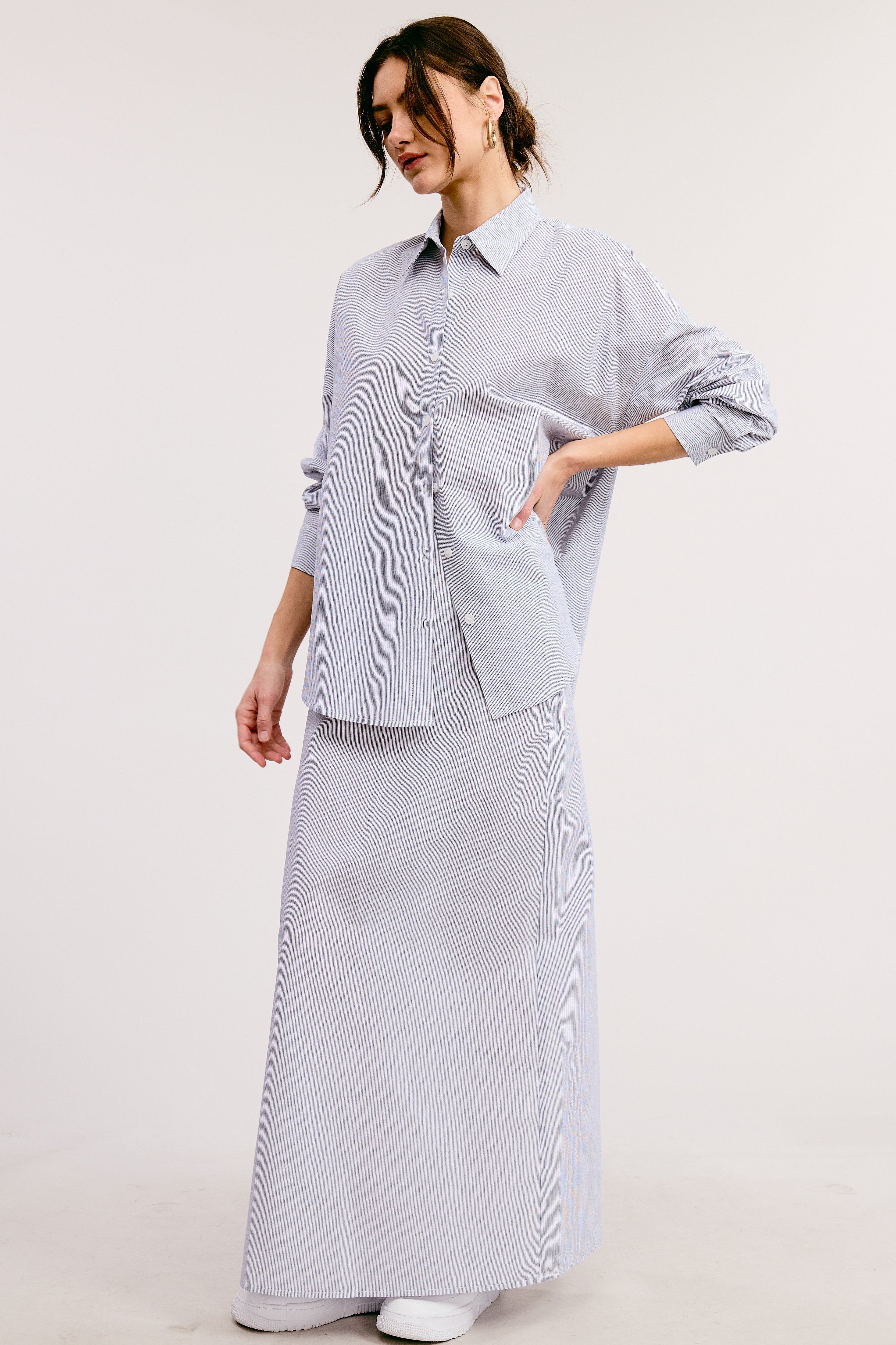button down maxi set