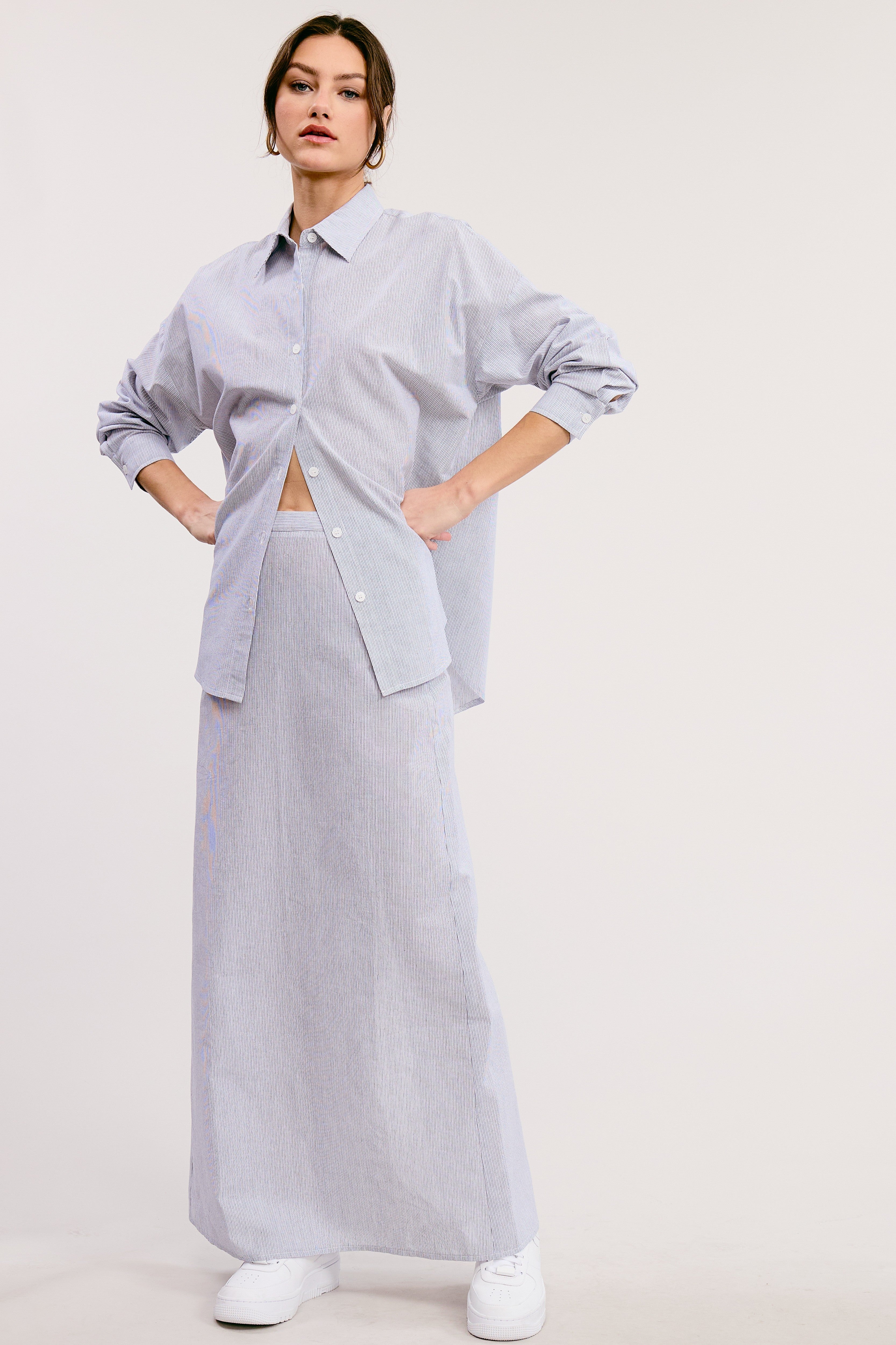 button down maxi set