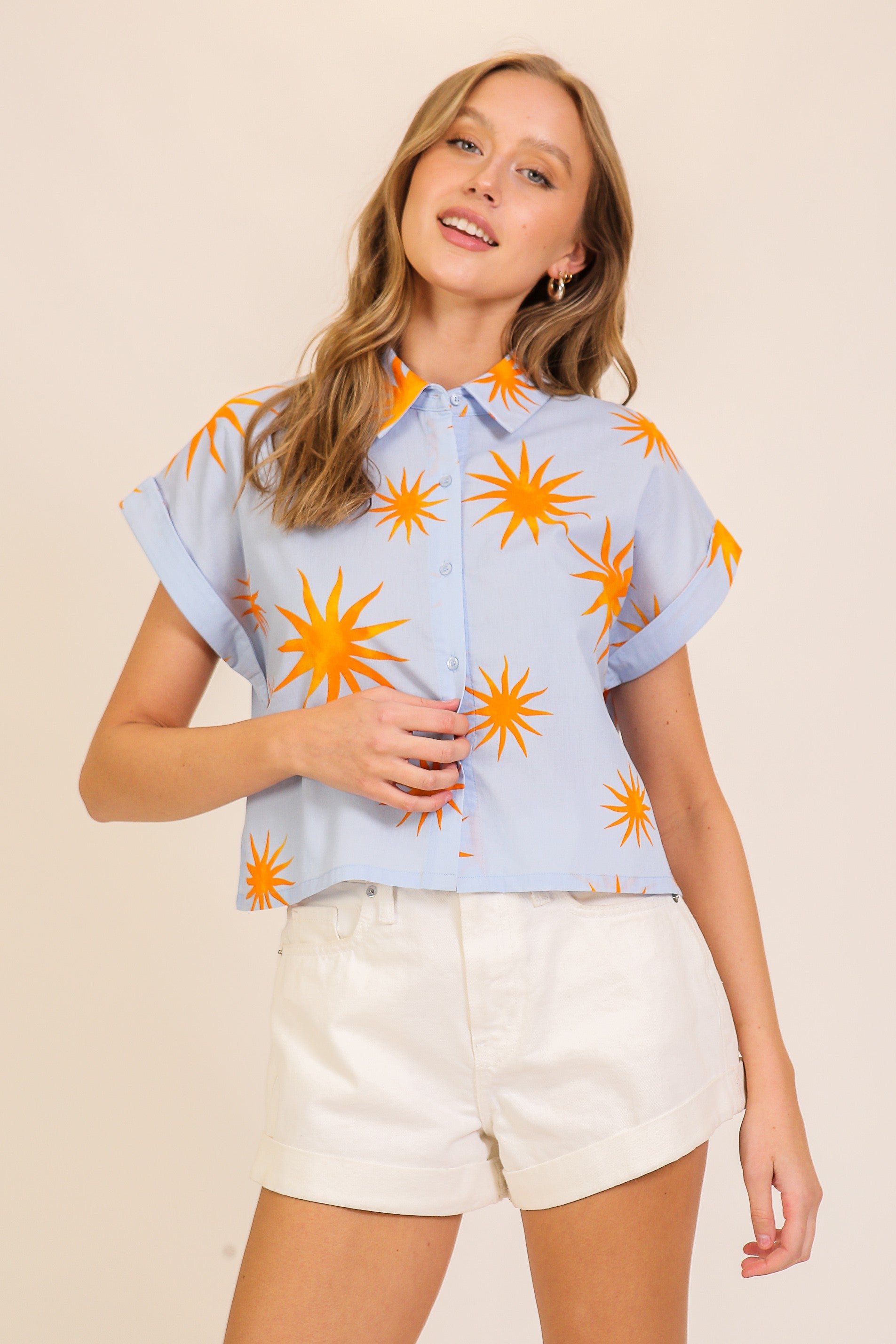 sunburst button down