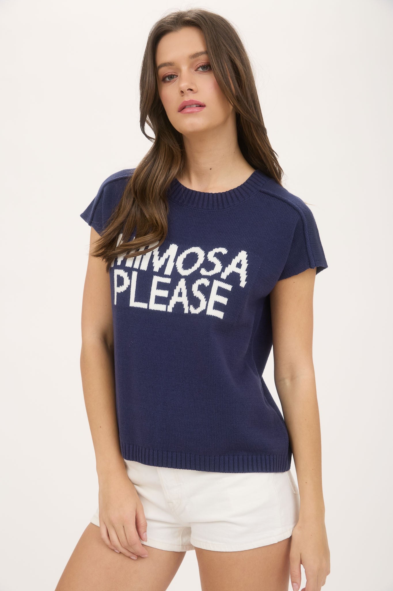 mimosa please knitted top