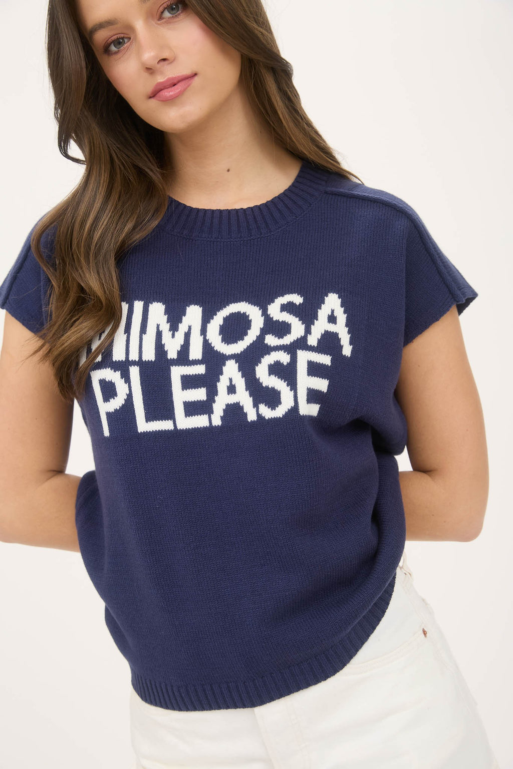 mimosa please knitted top