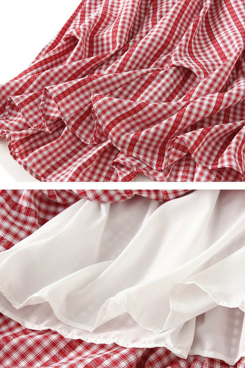 gingham casual skirt