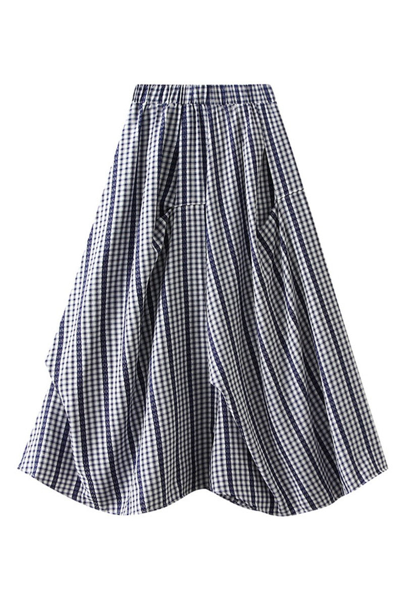 gingham casual skirt
