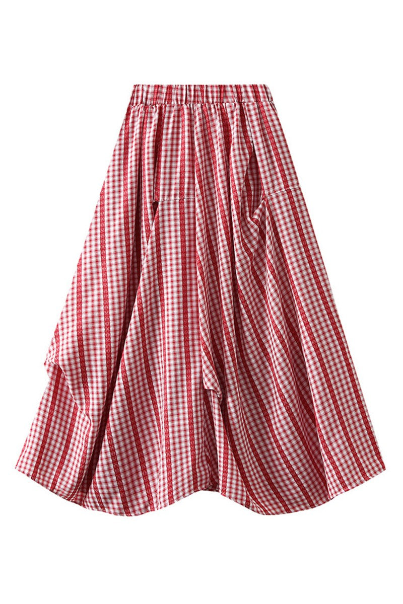 gingham casual skirt