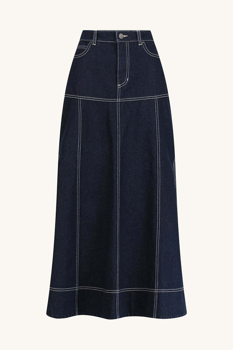 denim skirt set