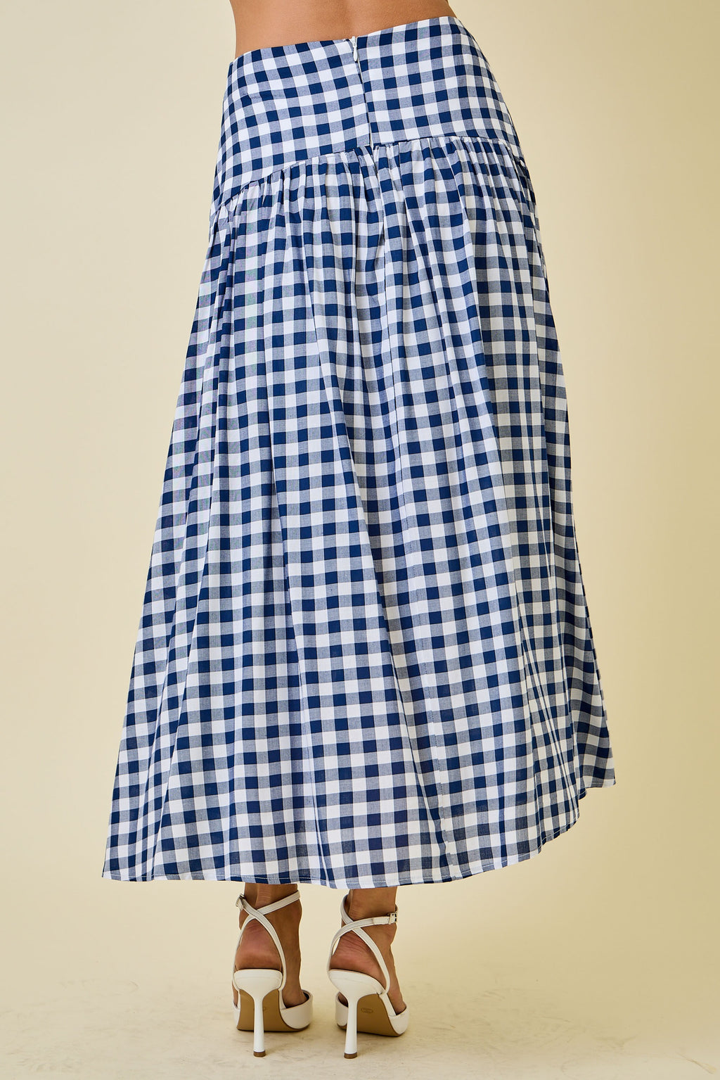 gingham blue skirt