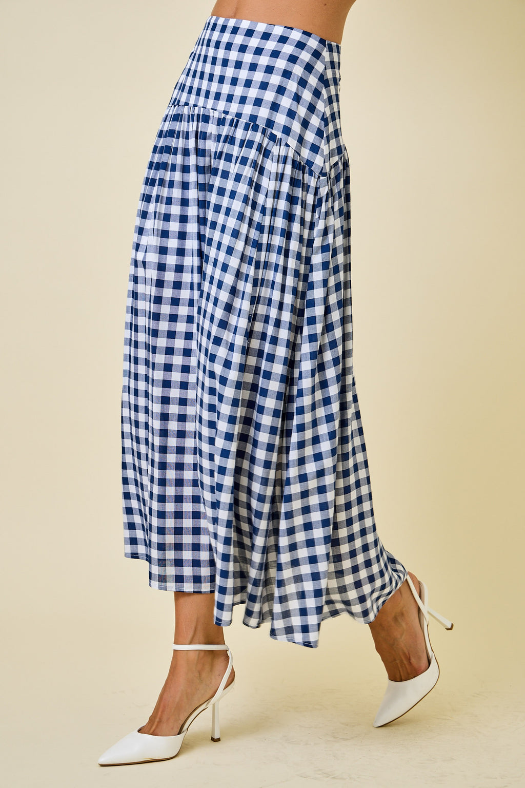 gingham blue skirt