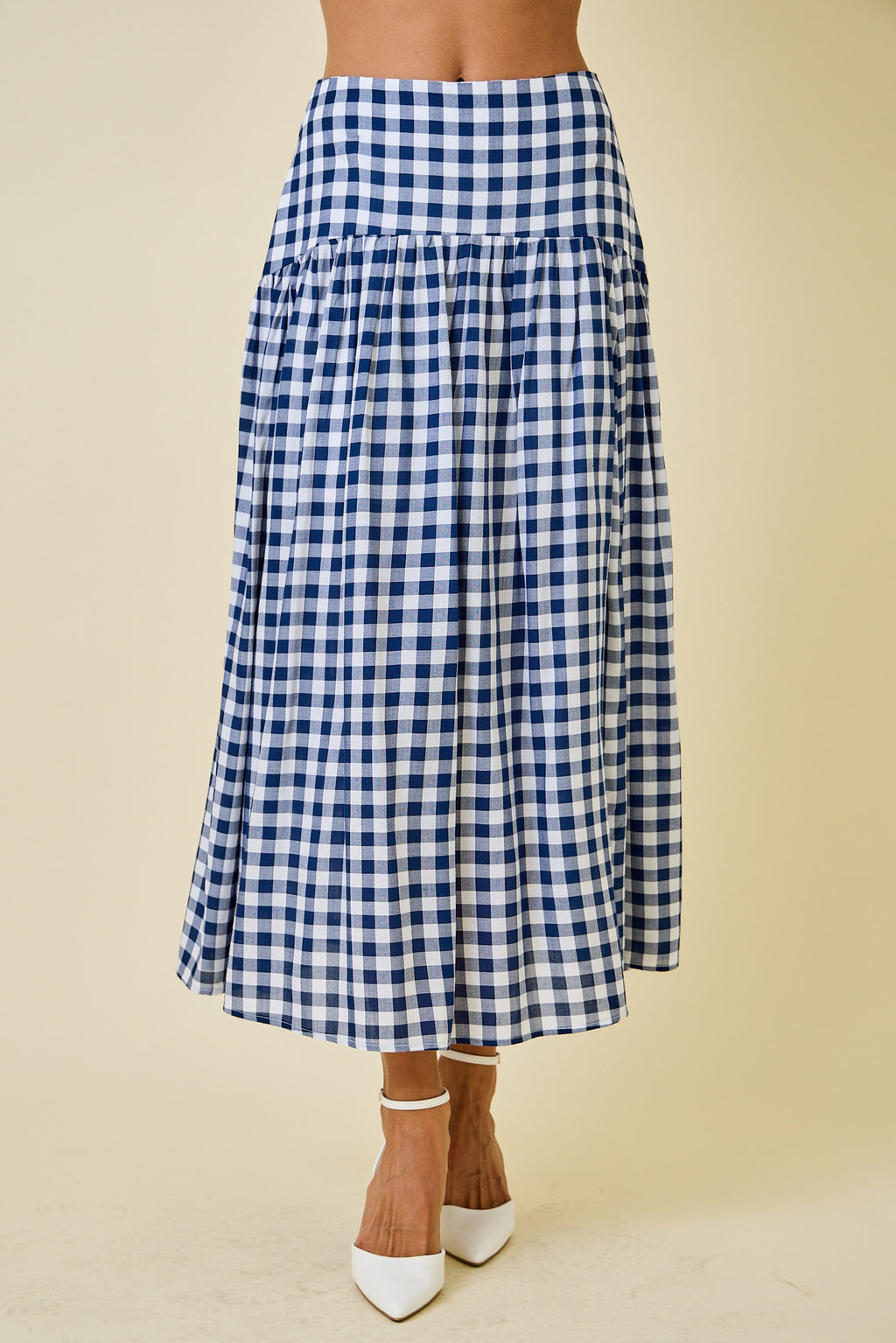 gingham blue skirt
