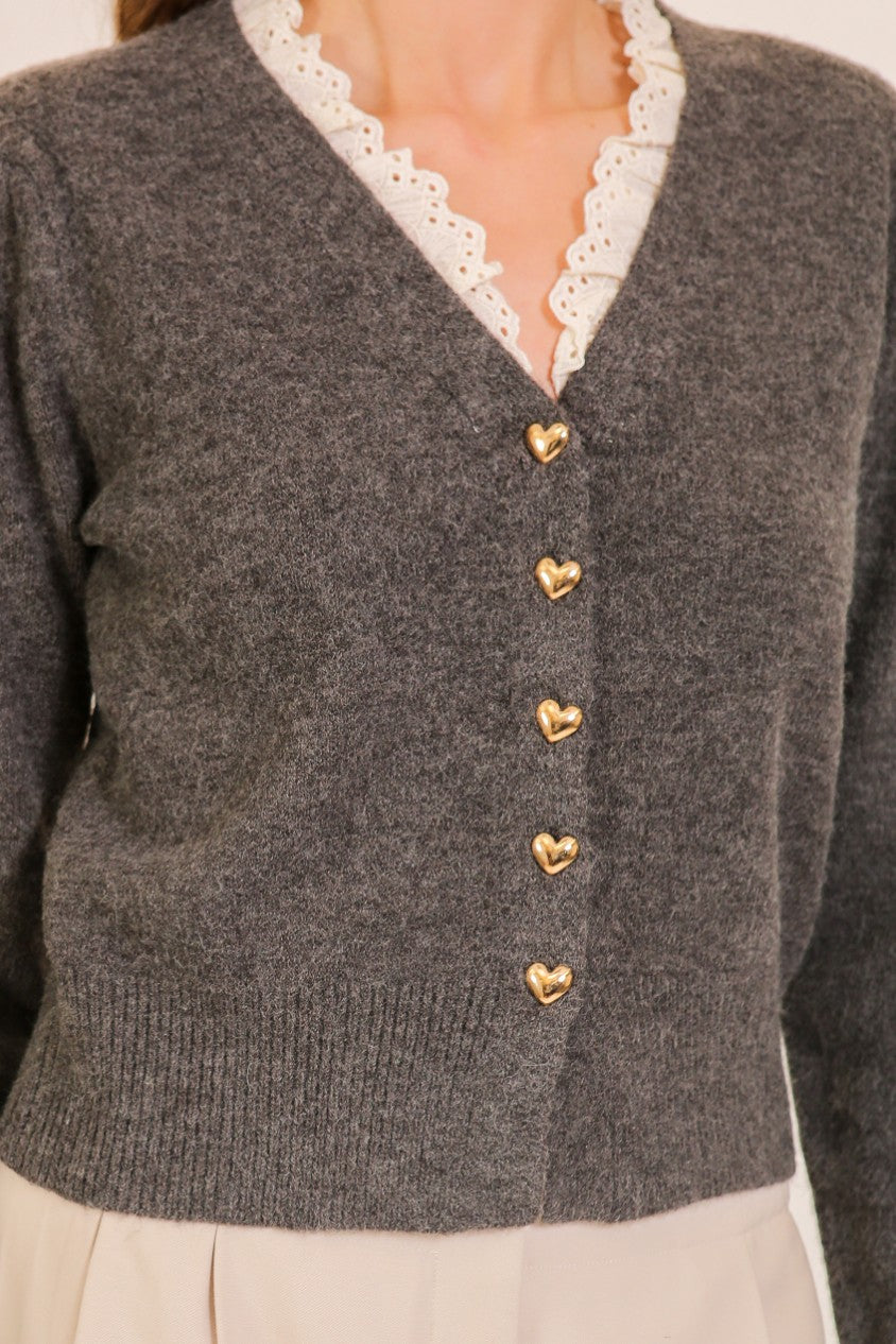 Cardigan Corazón de Encaje