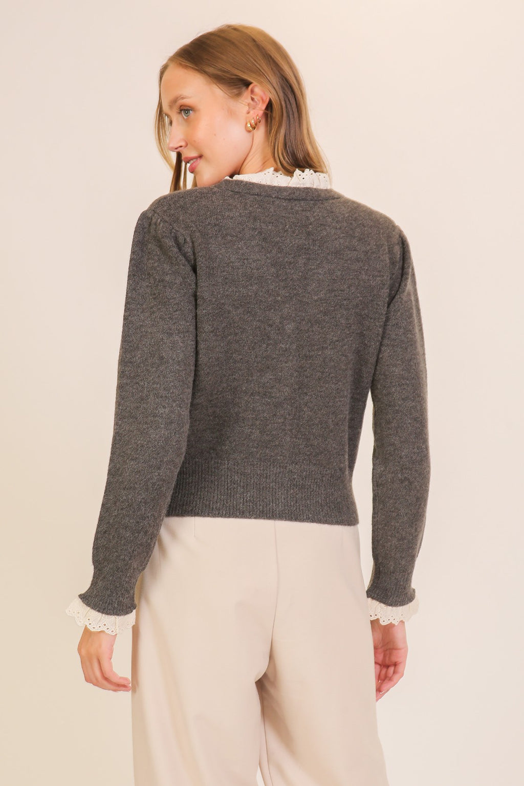 Cardigan Corazón de Encaje