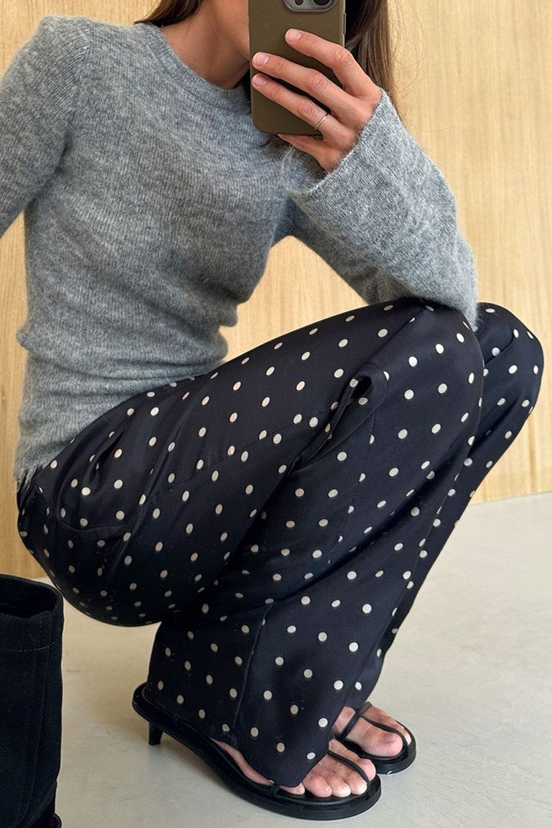 polka dot silky pants