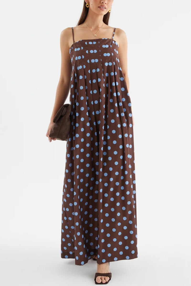 polka dots boho dress