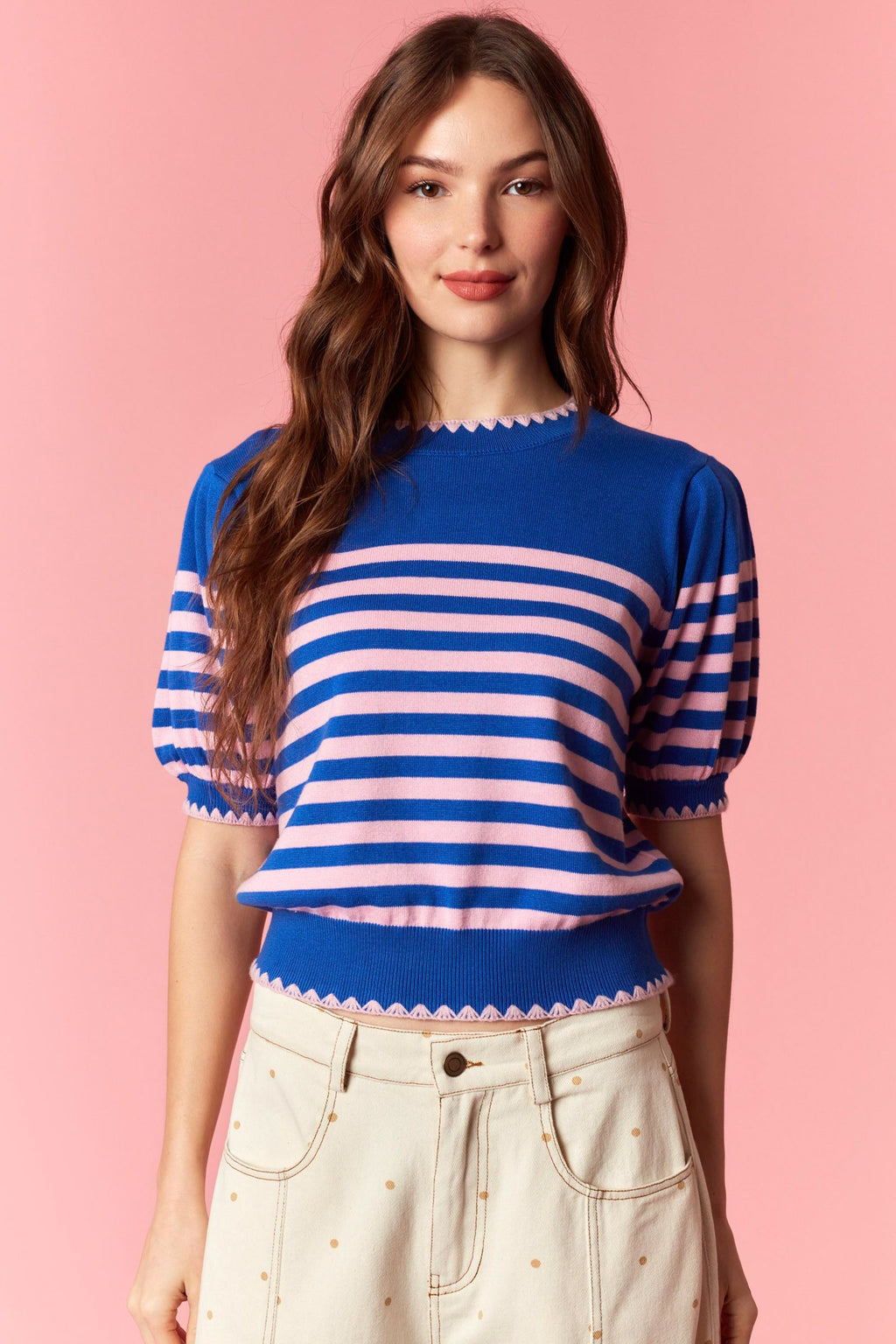 stitches contrast top