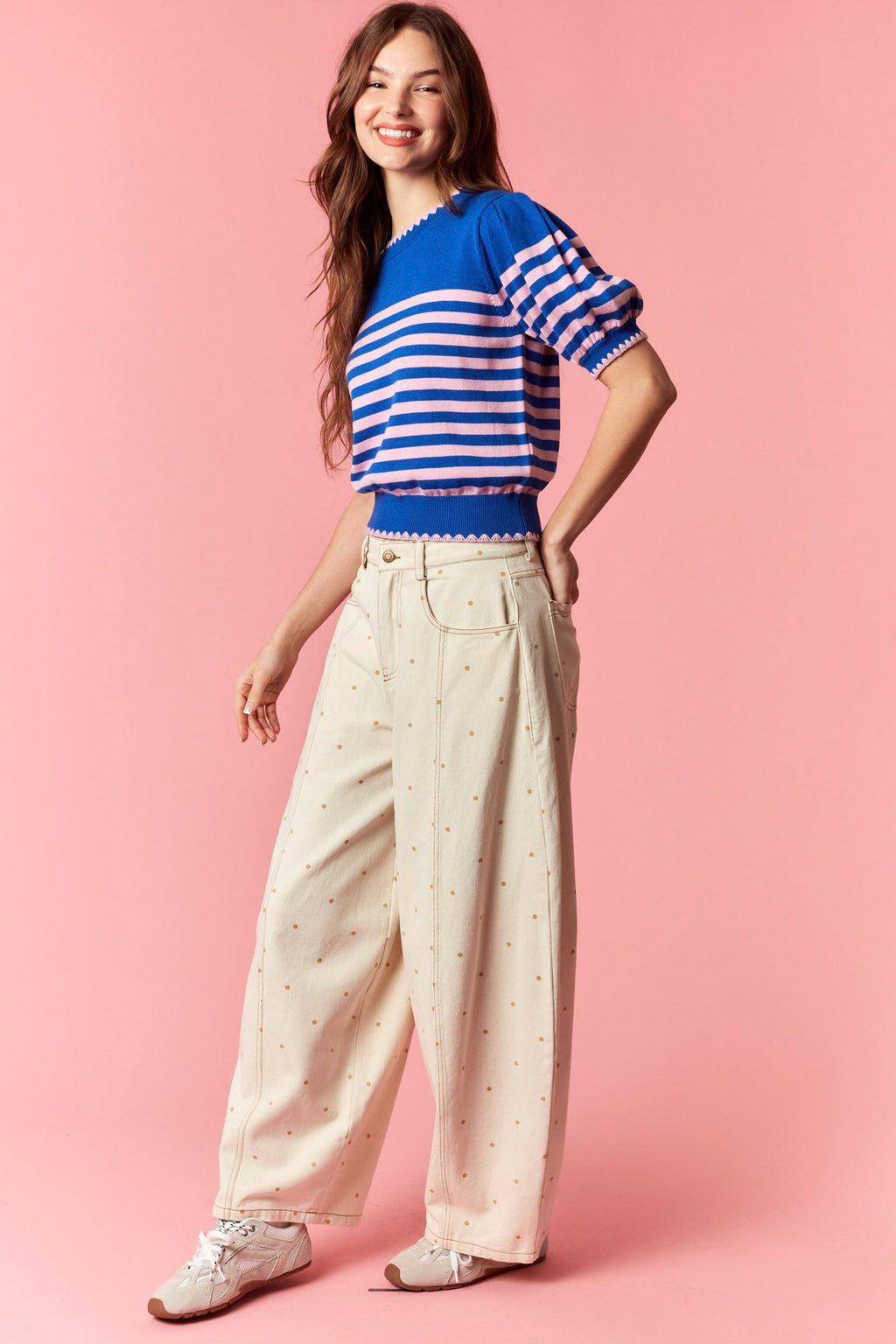 stitches contrast top