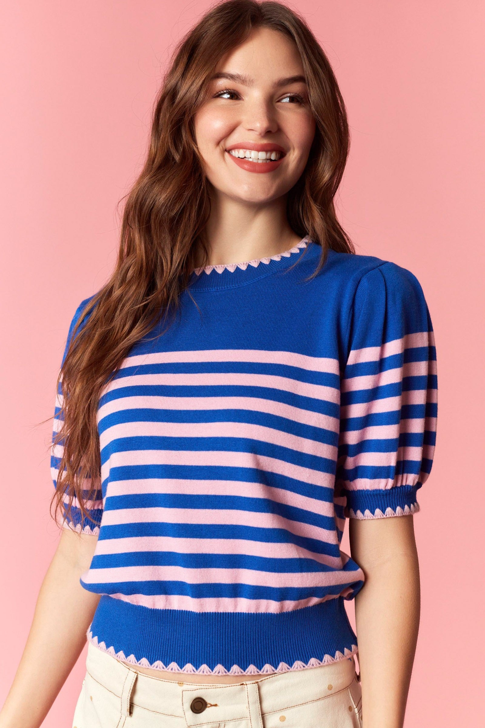 stitches contrast top