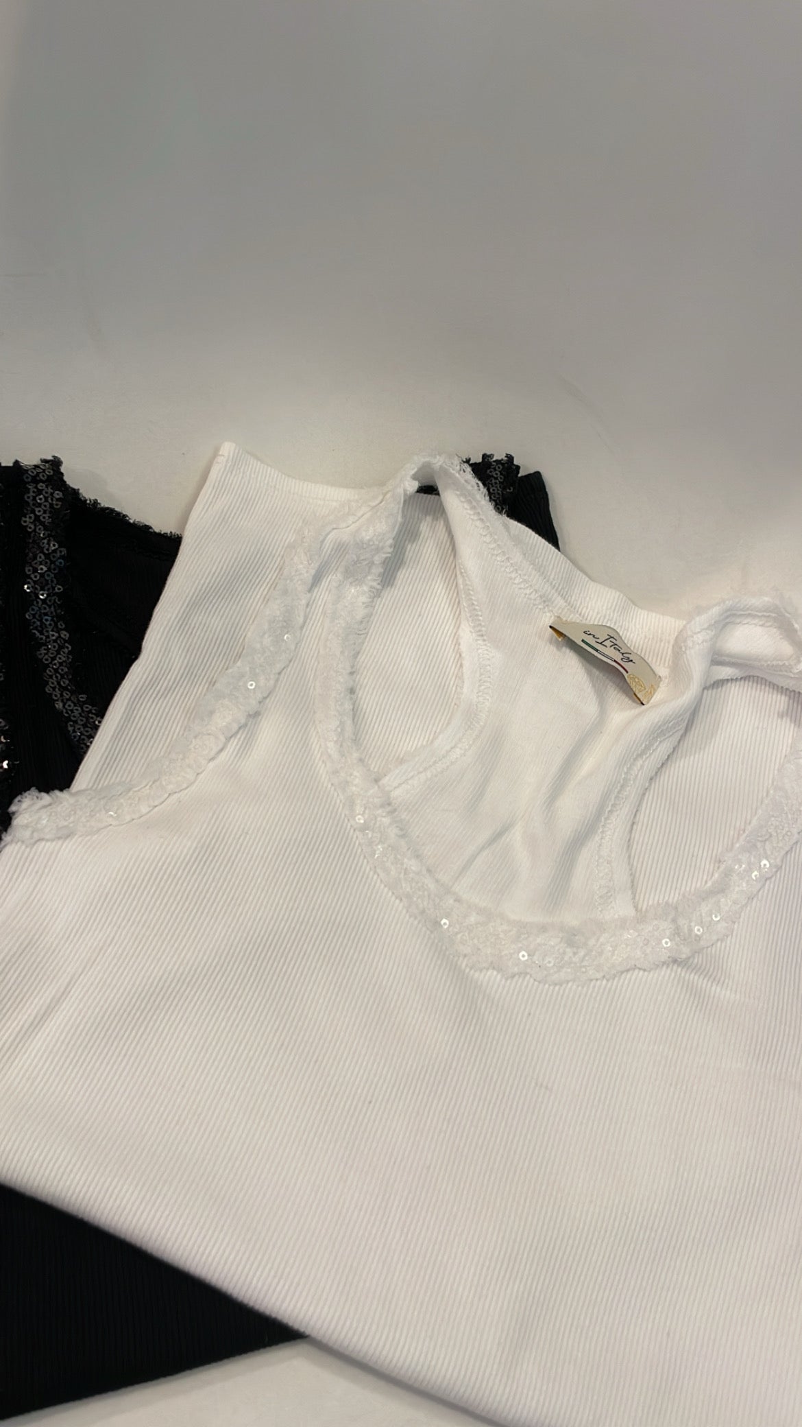 sequin detail tank top
