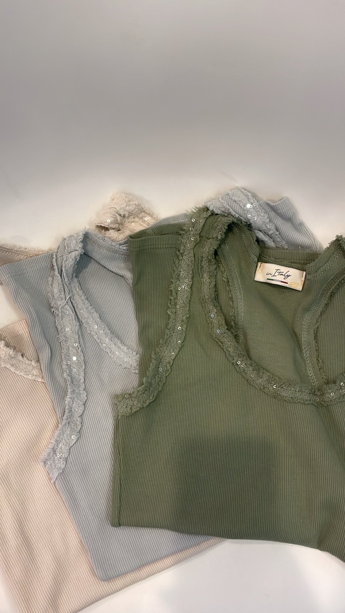 sequin detail tank top